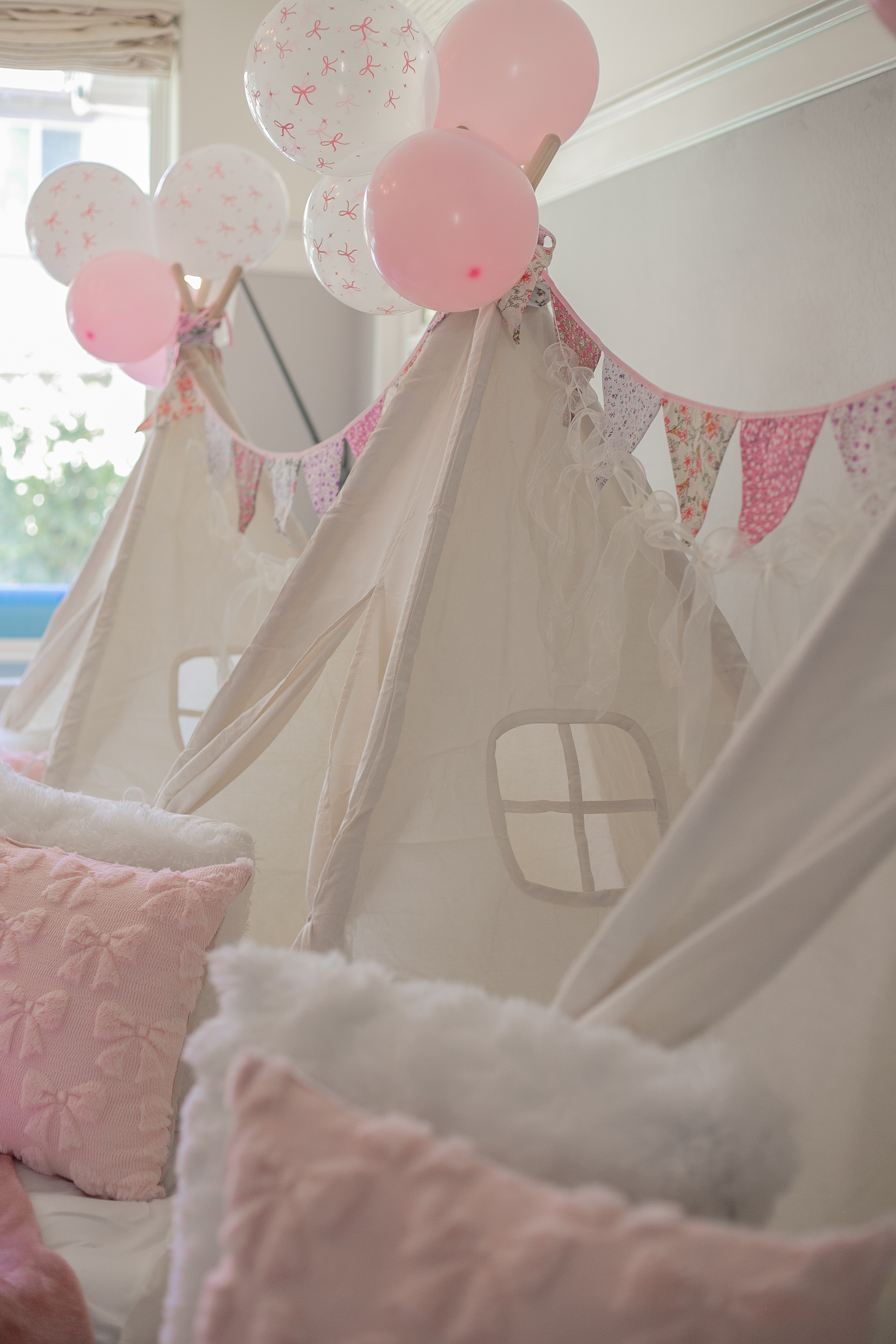 Pretty in Pink sleepover detail